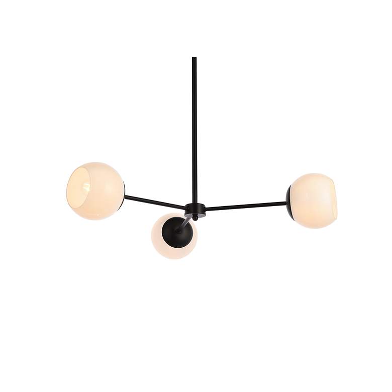 Image 4 Briggs 32" Pendant In Black With White Shade more views