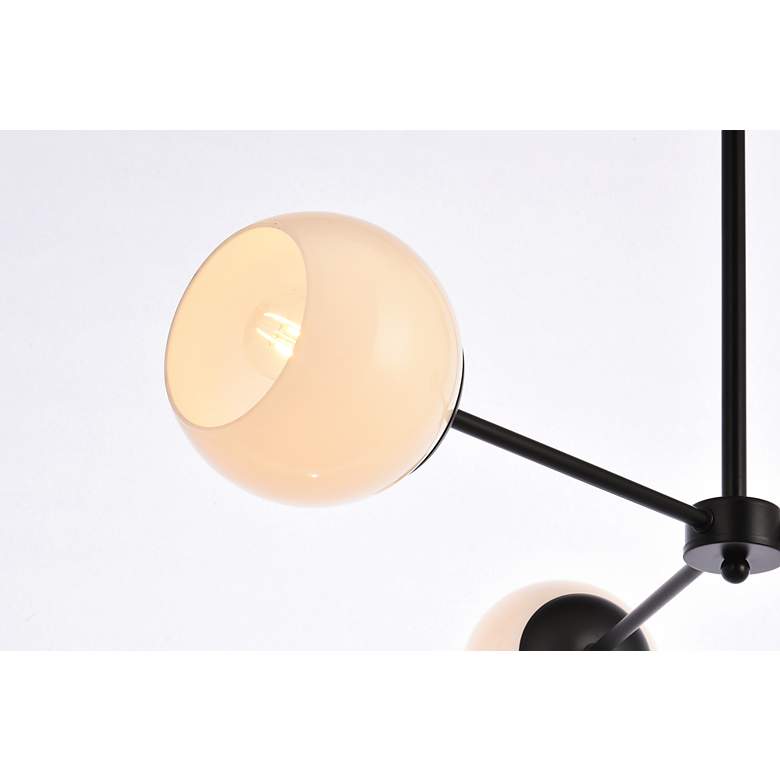 Image 5 Briggs 32" Pendant In Black With White Shade more views