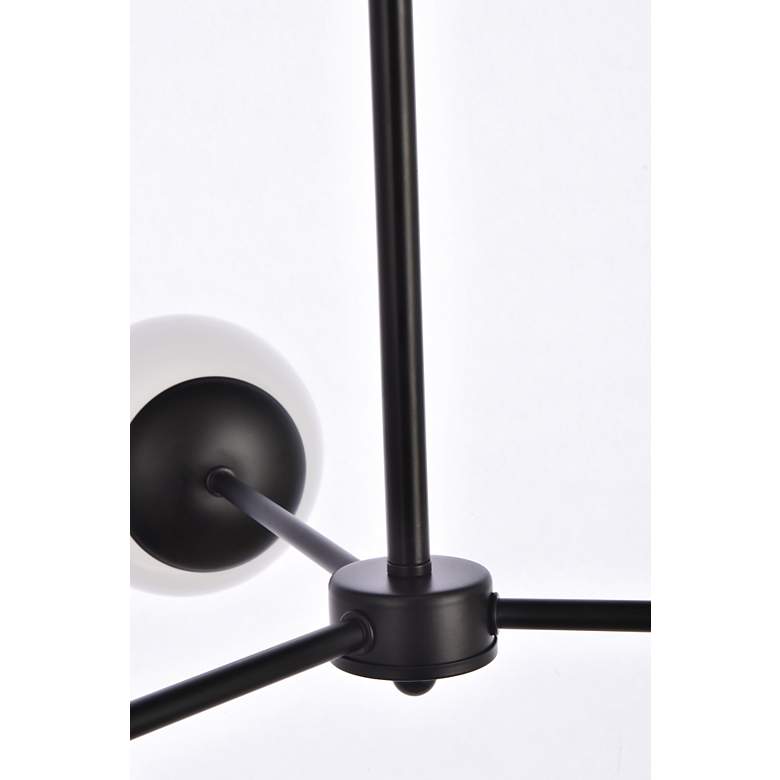 Image 6 Briggs 32" Pendant In Black With White Shade more views