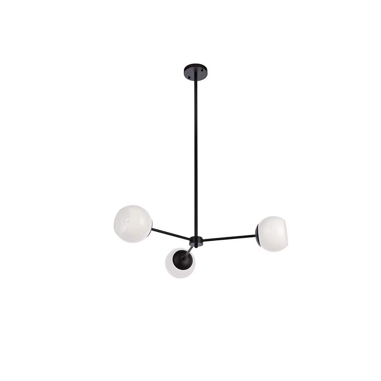 Image 7 Briggs 32" Pendant In Black With White Shade more views