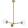 2_Briggs 32" Pendant In Brass With Clear Shade