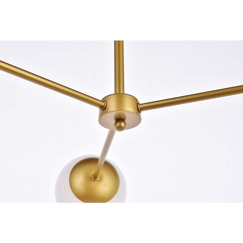 Image 5 Briggs 32" Pendant In Brass With White Shade more views