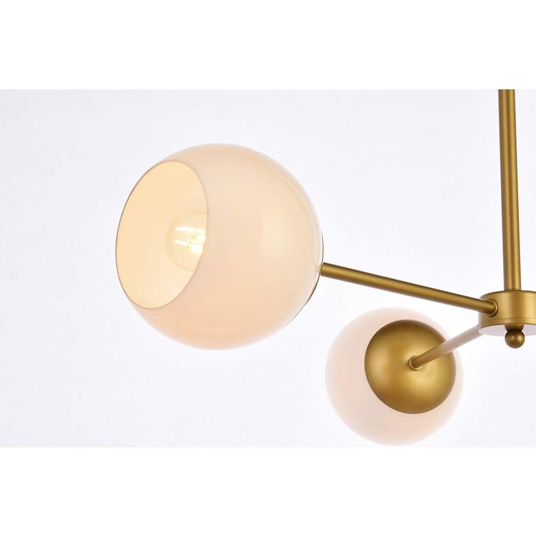 Image 6 Briggs 32" Pendant In Brass With White Shade more views