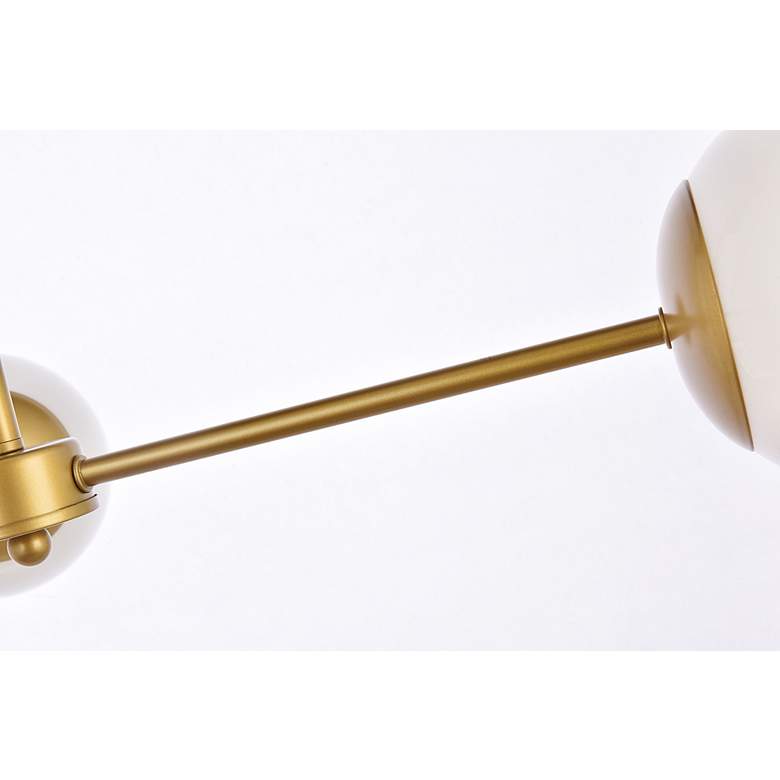 Image 7 Briggs 32" Pendant In Brass With White Shade more views