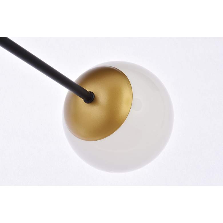Image 6 Briggs 36" Pendant In Black And Brass With White Shade more views