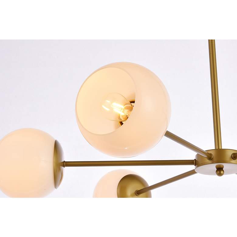 Image 5 Briggs 36" Pendant In Brass With White Shade more views