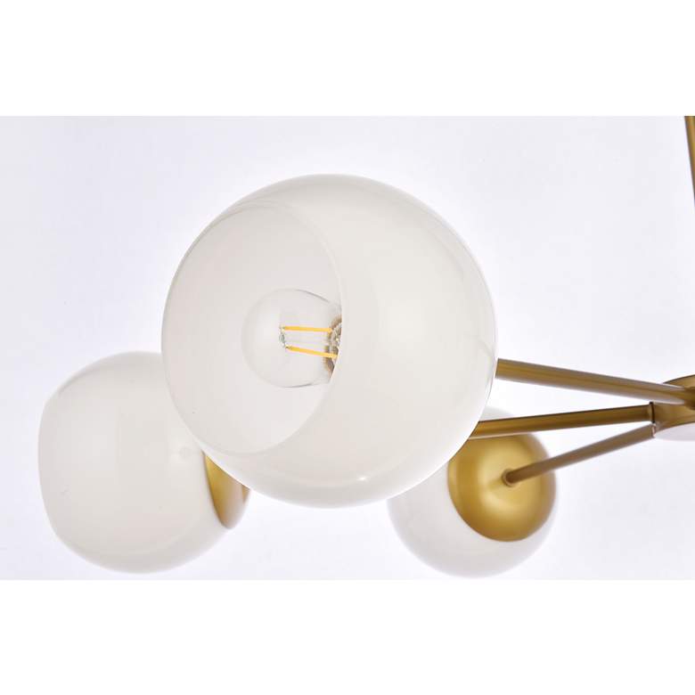 Image 7 Briggs 36" Pendant In Brass With White Shade more views