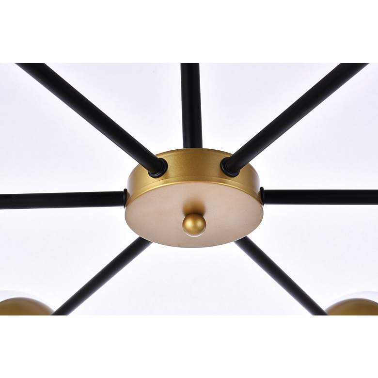 Image 5 Briggs 36" Wide Black and Brass 6-Light Chandelier more views