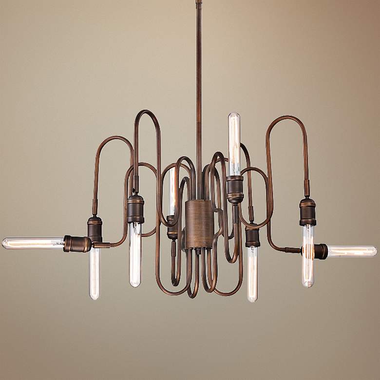 Image 1 Briggs 39 inchW Oil-Rubbed Bronze 8-Light Chandelier