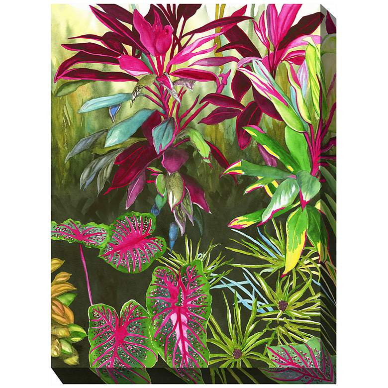 Image 2 Bright Botanicals 40"H All-Weather Outdoor Canvas Wall Art