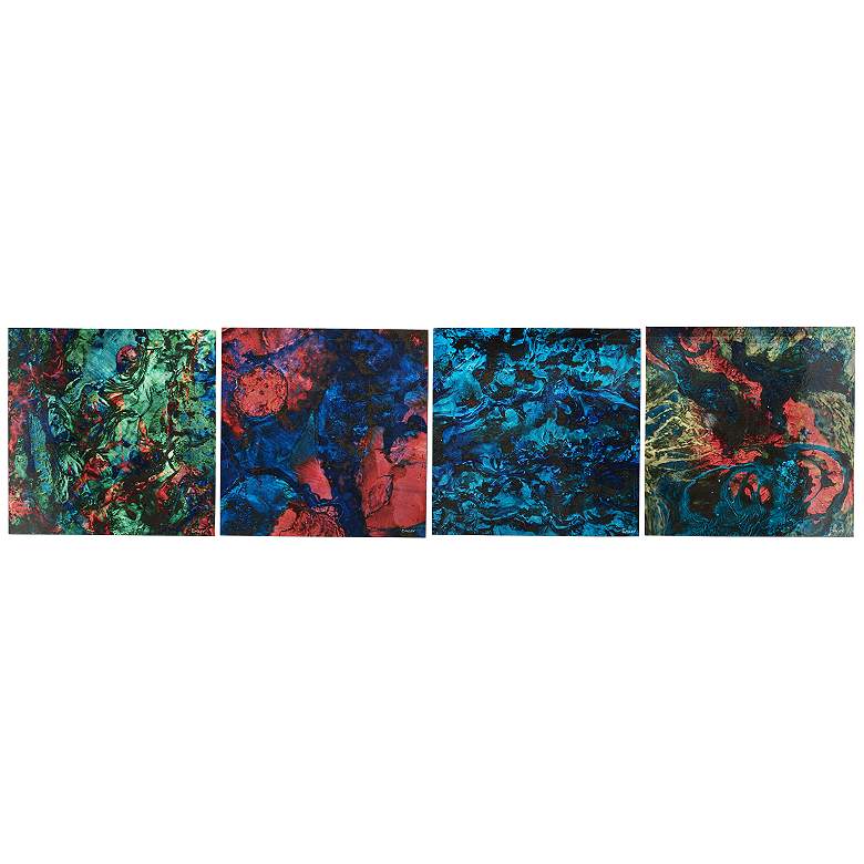 Image 1 Bright Lights Neon Paint 4-Piece 12" Square Wall Art