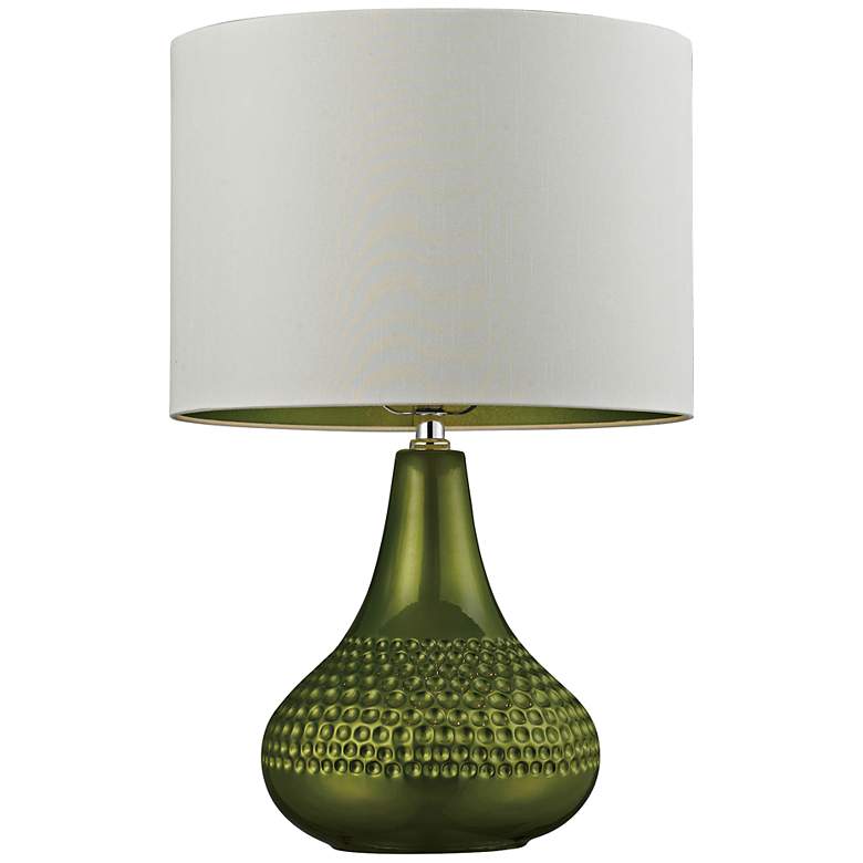 Image 1 Bright Lime Green Ceramic Table Lamp