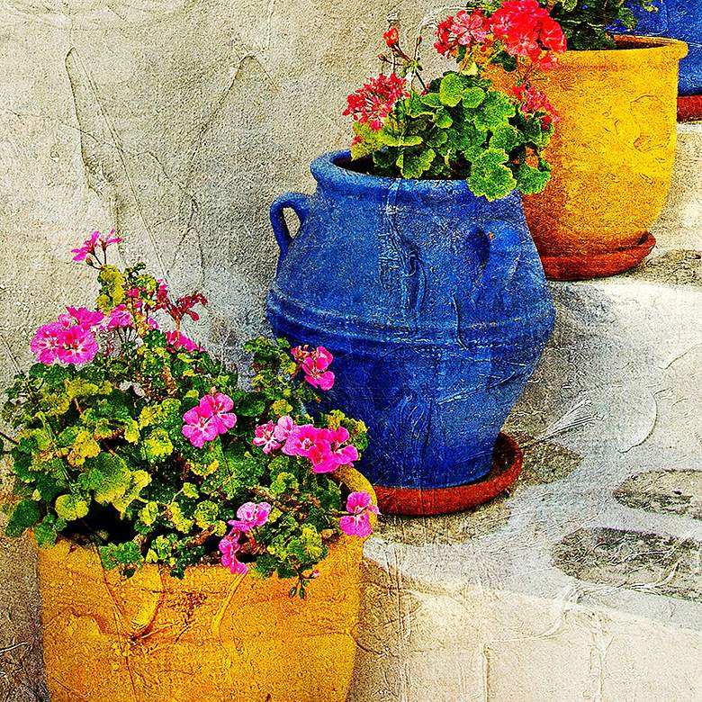Image 2 Bright Pots 24" Square Indoor-Outdoor Giclee Wall Art more views
