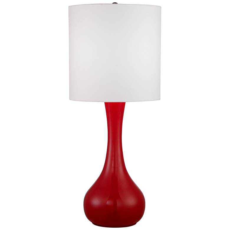 Image 1 Bright Red 27 3/4 inch High Droplet Table Lamp