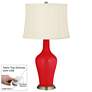 Bright Red Anya Table Lamp with Dimmer