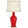 Bright Red Anya Table Lamp with Scroll Braid Trim