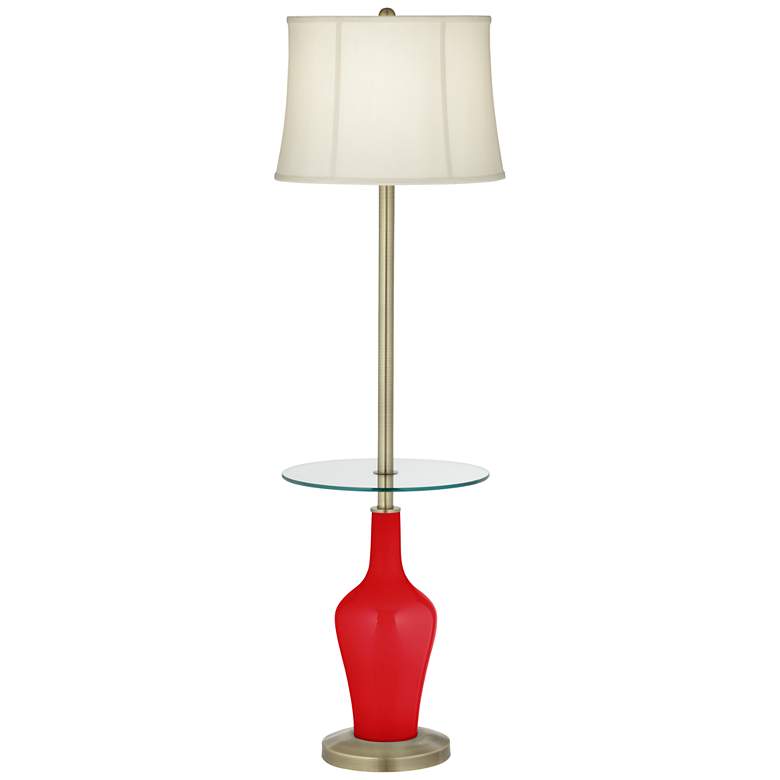 Image 1 Bright Red Anya Tray Table Floor Lamp