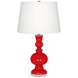 Image2 of Bright Red Apothecary Table Lamp with Dimmer