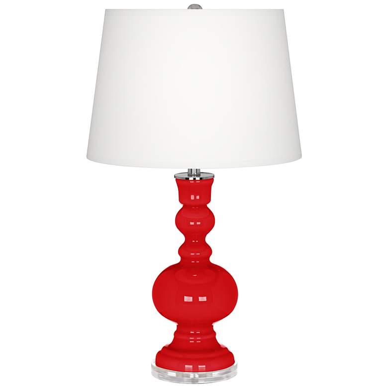 Image 2 Bright Red Apothecary Table Lamp with Dimmer