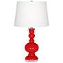 Bright Red Apothecary Table Lamp with Dimmer