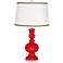 Bright Red Apothecary Table Lamp with Ric-Rac Trim