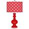 Bright Red Circle Rings Apothecary Table Lamp