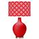 Bright Red Circle Rings Ovo Table Lamp