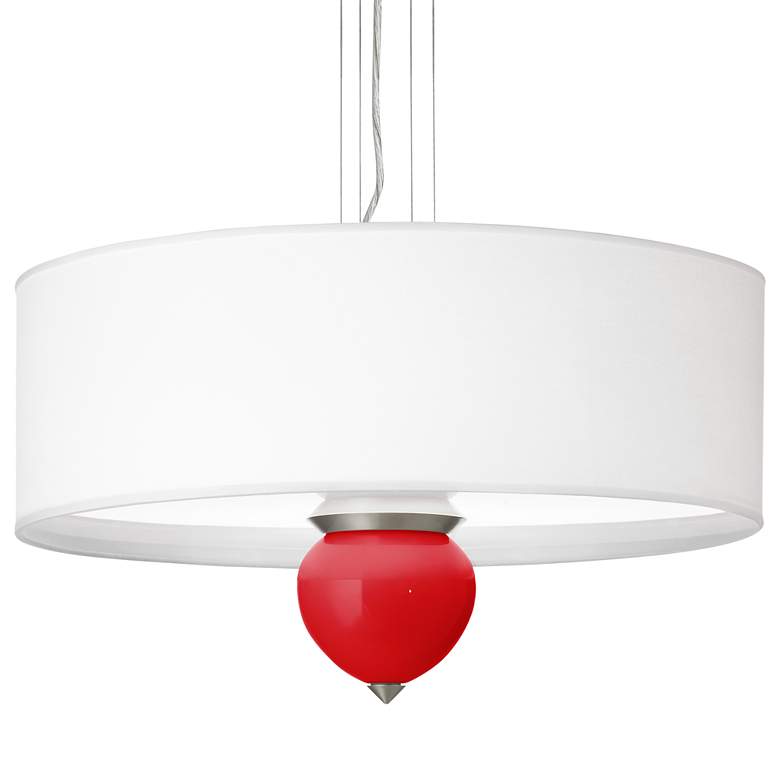 Image 1 Bright Red Cleo 24 inch Wide Pendant Chandelier