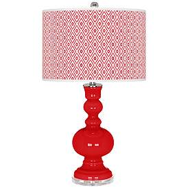 Image1 of Bright Red Diamonds Apothecary Table Lamp