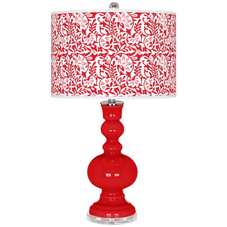 Image 1 Bright Red Gardenia Apothecary Table Lamp