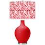 Bright Red Gardenia Ovo Table Lamp