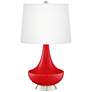 Bright Red Gillan Glass Table Lamp