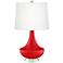 Bright Red Gillan Glass Table Lamp