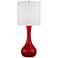 Bright Red Glass Table Lamp