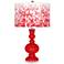 Bright Red Mosaic Giclee Apothecary Table Lamp