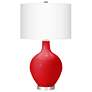 Bright Red Ovo Table Lamp With Dimmer