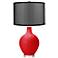 Bright Red Ovo Table Lamp with Organza Black Shade