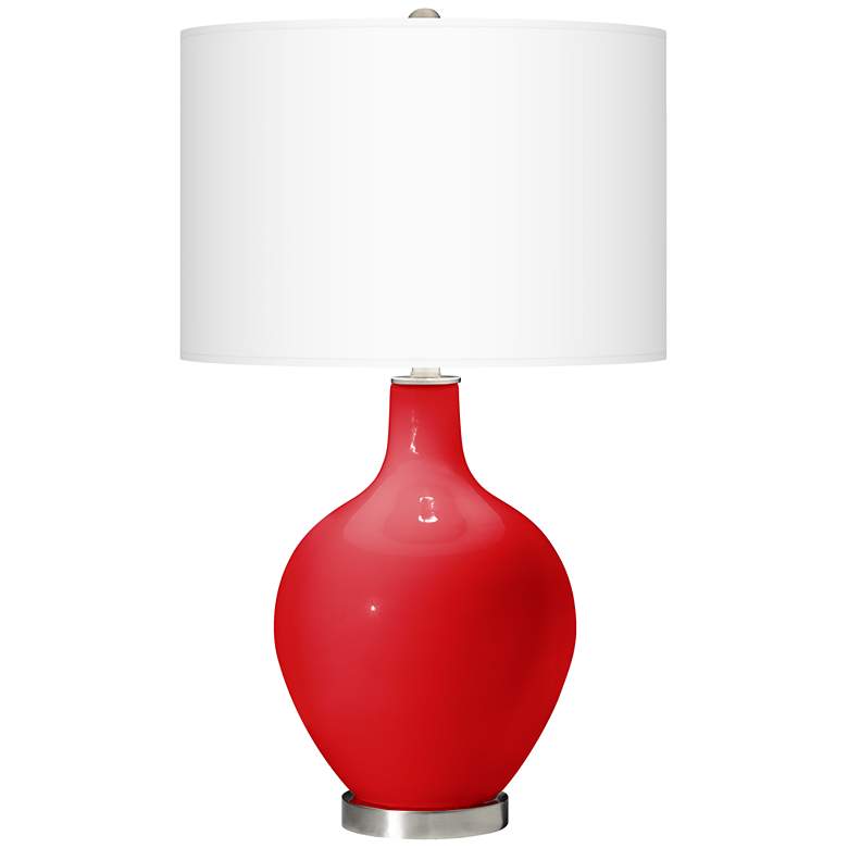 Image 2 Bright Red Ovo Table Lamp