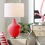 Bright Red Ovo Table Lamp