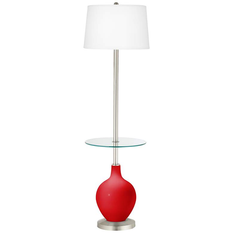 Image 1 Bright Red Ovo Tray Table Floor Lamp