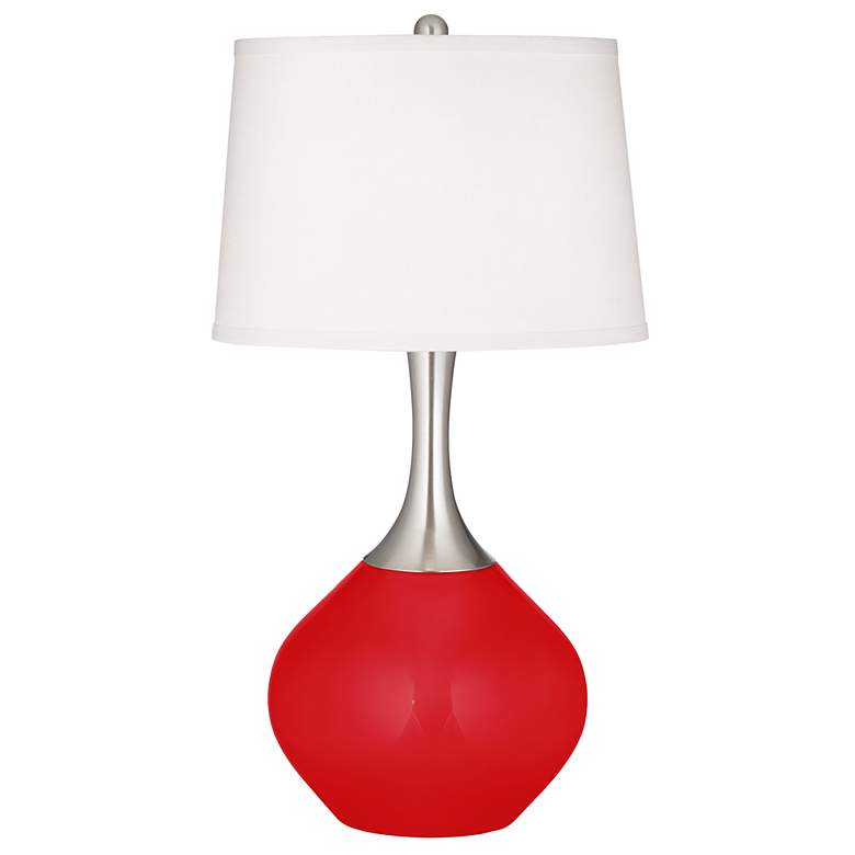 Image 2 Bright Red Spencer Table Lamp with Dimmer