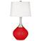 Bright Red Spencer Table Lamp with Dimmer