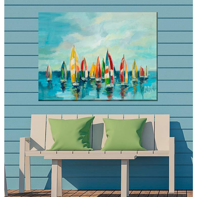 Image 4 Bright Sails 40" Wide All-Weather Outdoor Canvas Wall Art more views