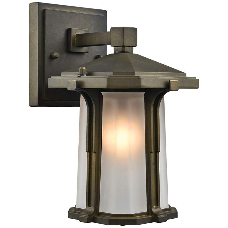 Image 1 Brighton 10" High Smoked Bronze Outdoor Wall Light