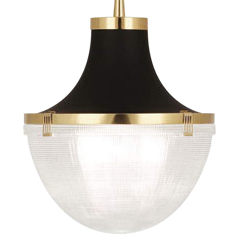 Image 3 Brighton 13" Wide Modern Brass and Matte Black Pendant Light more views