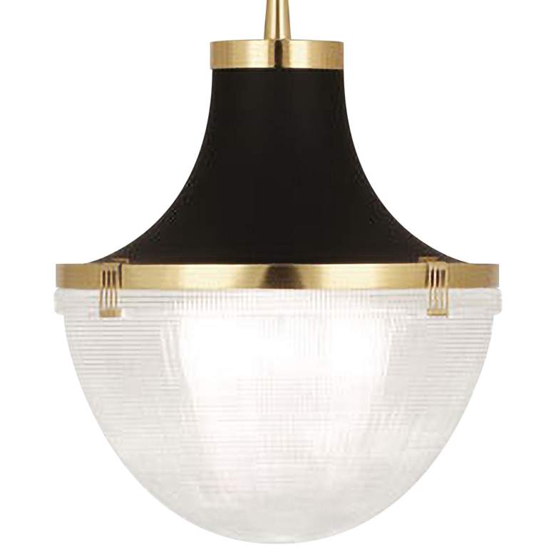 Image 3 Brighton 13 inch Wide Modern Brass and Matte Black Pendant Light more views