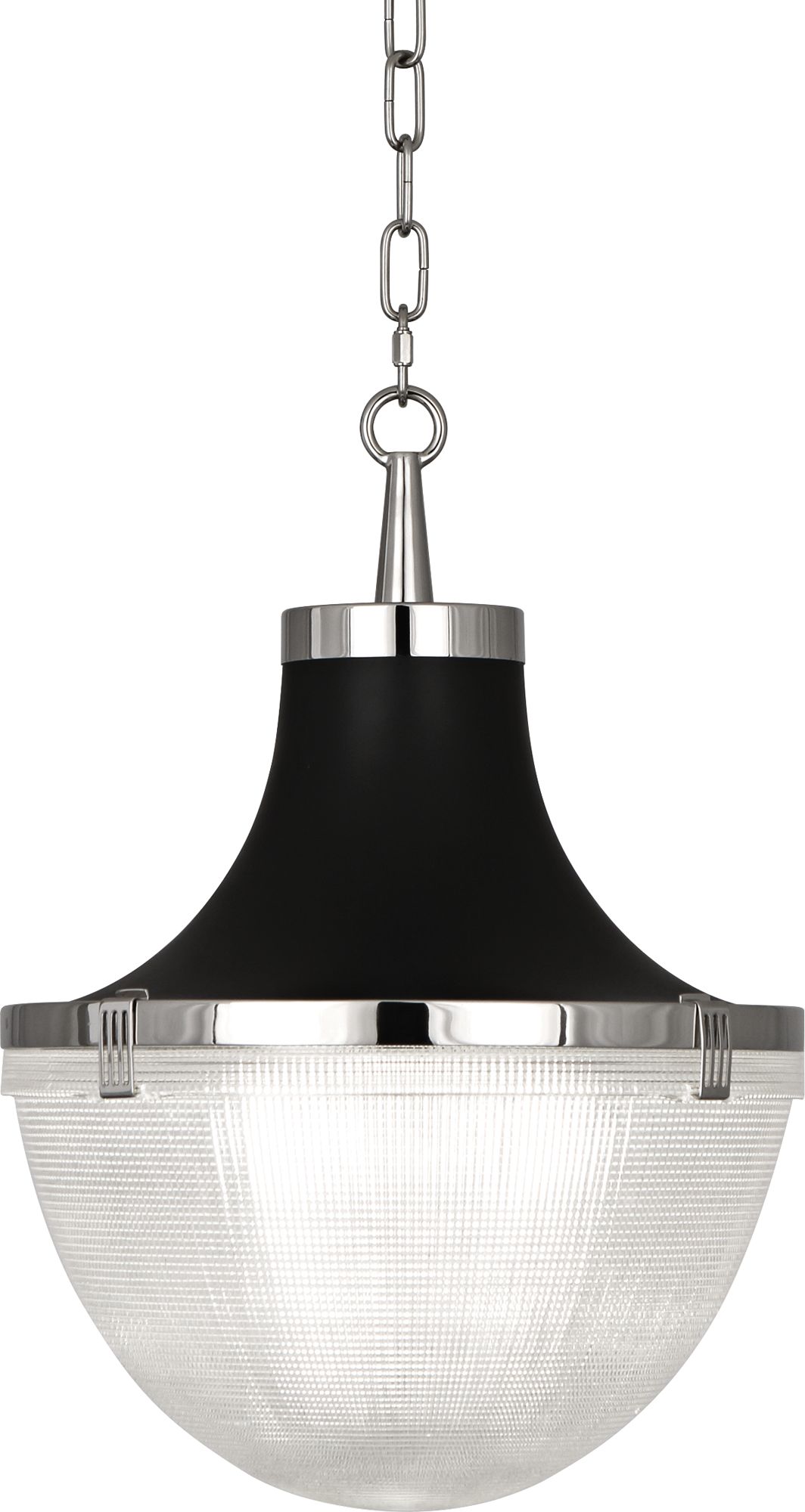 black and nickel pendant light