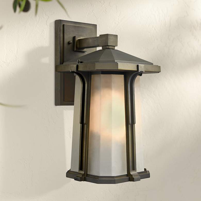 Image 1 Brighton 16 inch High Smoked Bronze Outdoor Wall Light