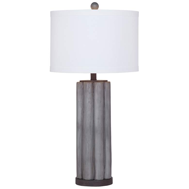 Image 1 Brighton 31 inch Rustic Styled Gray Table Lamp