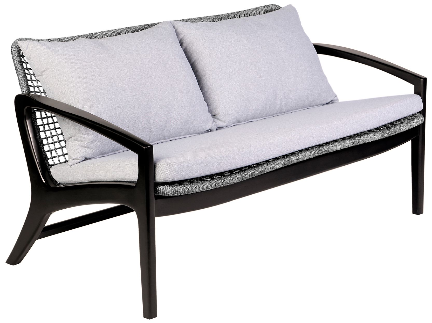 Image 4 Brighton 4 Piece Outdoor Patio Seating Set in Dark Eucalyptus with Rope more views
